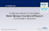 California Water Commission Water Storage Investment ... · PDF fileWater Storage Investment Program California Water Commission Water Storage Investment Program Commission Updates