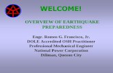 OVERVIEW OF EARTHQUAKE PREPAREDNESS - · PDF fileoverview of earthquake preparedness ... 2. response phase: ... for metro manila from a m7.2 west valley fault earthquake residential