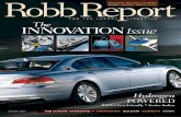 robb report -  · PDF filejanuary 2007 robb report F ive years ago, ... aluminum vehicle with a V-6 engine ... on green technologies. In a recent