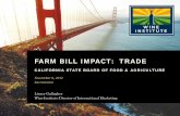 FARM BILL IMPACT: TRADE - California Department of · PDF fileFARM BILL IMPACT: TRADE CALIFORNIA STATE BOARD OF FOOD & AGRICULTURE November 6, 2012 Sacramento . Presented by Nancy