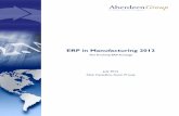 ERP in Manufacturing 2012 - Merit  · PDF fileERP in Manufacturing 2012 . The Evolving ERP Strategy . July 2012 . Nick Castellina, Kevin Prouty