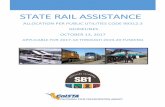 STATE RAIL ASSISTANCE - · PDF filestate rail assistance allocation per public utilities code 99312.3 . guidelines . october 13, 2017 . applicable for 2017-18 through 2019-20 funding