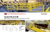 INDUSTRIAL FIBERGLASS RAILING SYSTEM - · PDF fileSAFRAIL™ industrial fiberglass railing systems are made ... easy-to-assemble designs provide savings on installation ... • Continuous
