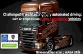 Challenges in architecting fully automated driving; - TU/e · PDF fileChallenges in architecting fully automated driving; ... A Scania production vehicle from 2013 . 15 . ... Generating