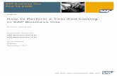 How to Perform a Year-End Closing in SAP Business One · PDF fileHow to Perform a Year-End Closing in SAP Business One ... select the Load Saved ... on or the Bank Statement Processing