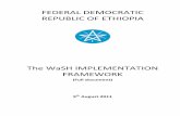 FEDERAL DEMOCRATIC REPUBLIC OF ETHIOPIA -  · PDF fileFEDERAL DEMOCRATIC REPUBLIC OF ETHIOPIA The WaSH IMPLEMENTATION FRAMEWORK (Full document) 9th August 2011