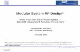 Modular System RF Design* - MIT OpenCourseWare · PDF fileMicrowave Networks-1 JHW 5/12/2011 MIT Lincoln Laboratory Modular System RF Design* “Build Your Own Small Radar System...”