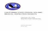 CALIFORNIA STATE PRISON, SOLANO MEDICAL INSPECTION RESULTS Medical... · california state prison, solano medical inspection results office of the inspector general state of california