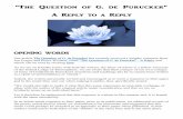 The Question of G. de Purucker – A Reply to A Reply · PDF file"The Question of G. de Purucker" A Reply to a Reply OPENING WORDS Our article The Question of G. de Purucker has recently