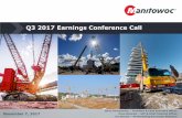 Q3 2017 Earnings Conference Call - s21.q4cdn.coms21.q4cdn.com/.../2017/Q3/MTW_Q3-2017-Earnings-Call-PPT_11-7-20… · Q3 2017 Earnings Conference Call ... Cash Flow from Operating