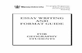 Essay Format and Essay Writing - Massey University of Humanities and... · Essay Writing and Format Guide 6 It is important to pay close attention to the essay question because the