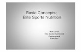 Basic Concepts; Elite Sports Nutritionsportsnutritionvlog.com/pdf/basic-concepts-elite-sports-nutrition.pdf · Basic Concepts; Elite Sports Nutrition ... • supplementation with