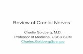 Review of Cranial Nerves -   · PDF fileReview of Cranial Nerves Charlie Goldberg, M.D. Professor of Medicine, UCSD SOM. Charles.Goldberg@va.gov