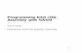 Programming Intel i386 Assembly with NASMissc.uj.ac.za/assembler/NASM.pdf · Programming Intel i386 Assembly with NASM Yorick Hardy International School for Scientiﬁc Computing