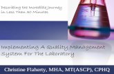 Implementing A Quality Management System For The Laboratory T.pdf · Implementing A Quality Management System For The Laboratory ... Implementing a Quality ... Process control, internal