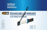 Manual del usuario RECHARGEABLE LED WORKLIGHT ... - aldi.us · PDF file2 Power supply unit 7 LED 3 Car adapter 8 LED strip 4 Rubber plug 9 Rotatable hook ... This user manual accompanies
