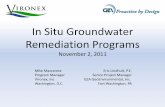 In Situ Groundwater Remediation Programs - asce- · PDF fileIn Situ Groundwater Remediation Programs November 2, 2011 Mike Mazzarese Program Manager Vironex, Inc Washington, D.C. Eric