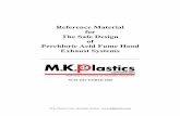 Reference Material for The Safe Design of Perchloric Acid ... · PDF fileM.K. Plastics Corp. Montréal, Québec Reference Material for The Safe Design of Perchloric Acid Fume Hood