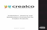 Installation, Cleaning and -  · PDF fileMaintenance Procedures for Installation, Cleaning and Crealco Products Product of (Revision 0 – July 2015)