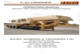 Rev4.Iss1 C-12 CRUSHER - · PDF fileRev4.Iss1 C-12 CRUSHER OPERATORS MANUAL (Machine with Transport Bogie & Folding Hopper) EXTEC SCREENS & CRUSHERS LTD HEARTHCOTE ROAD, SWADLINCOTE,