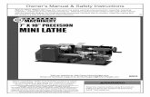 7” x 10” Precision Mini Lathe - Harbor Freight Tools · PDF fileSKU 93212 contents iMPortant saFetY ... Nonslip footwear is recommended. ... breakdown, grounding provides a path