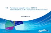 7.2 Functional classification: COFOG Classification of · PDF file7.2 Functional classification: COFOG Classification of the Functions of Government ... COFOG Introduction Functional