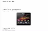 White paper - Sony Mobile · PDF fileWhite paper May 2013 XperiaTM ZR C5502 Note: Screen images are simulated