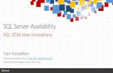 SQL Server 2016 Availability - · PDF file04.12.2016 · Database-level failover trigger In SQL Server 2014, Availability Groups only monitor health of the instance Database can be