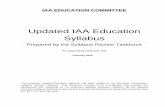 Updated IAA Education Syllabus - MENU – HOME (EN) · PDF fileUpdated IAA Education Syllabus ... The updated Education Syllabus sets out the depth of knowledge and ... Bloom’s Taxonomy