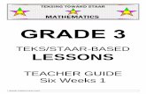 TEKS/STAAR-BASED LESSONSstaarmaterials.com/docs/RevisedSamples/Grade3/Lessons/TeacherGui… · TEKS/STAAR-BASED LESSONS ... 3.2B/describe the mathematical relationships found in the