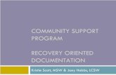 Community Support Program - · PDF fileEducating client on how to obtain ... level of service the client requires- Community Support Program or ... – Step by step verbal directions