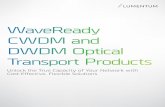 WaveReady CWDM and DWDM Optical Transport Products · PDF fileWaveReady CWDM and DWDM Optical Transport Products Unlock the True Capacity of Your Network with Cost-Effective, Flexible