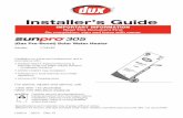 Installer’s Guide - Duxstorage.dux.com.au/products/13_installers_guide.pdf · Installer’s Guide – Sunpro 305 H3573 3573 Rev. G 1 Rough In Diagram 1400 1400 880 680 Hot Water