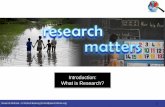 Introduction: What is Research? - VIVA University · PDF fileIntroduction: What is Research? ... exercise of asking questions a research. This chapter seeks to ... Basics of Social