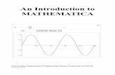 An Introduction to MATHEMATICA - University of Oxfordlabejp/Seminar/Mathematica/MathematicaSeminar... · An Introduction to MATHEMATICA ... Department of Engineering Science, ...