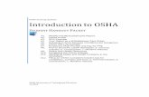 OSHA Training Institute Introduction to OSHA · PDF fileHANDOUT #1 Weekly Fatality/Catastrophe Re port Weekly Summary (Federal and State data tabulated week ending Dec 25, 2009) FATALITIES