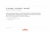 Large Letter mail - Royal Mail · PDF fileLarge Letter mail How to get it right ... Franklin Gothic (Book) 11–14 point Geneva 10–12 point Helvetica 10–14 point News Gothic MT