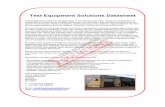 Test Equipment Solutions  · PDF fileTest Equipment Solutions Datasheet ... Our facility incorporates Sales, Support, ... competitive. To be successful,
