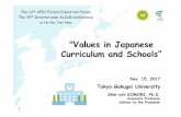 Values in Japanese Curriculum and Schools“ · PDF fileMo. 5.27 5.41 5.24 5.39 4.53 5.51 4.97 5.02 In. 4.98 5.20 5.38 5.16 5.60 4.69 5.07 ... Social Studies Arts and Crafts Science