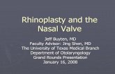 Rhinoplasty and the Nasal Valve - University of Texas ... · PDF fileEar Nose Throat. 2002 ... Boccieri, A et al. Septal Crossbar Graft for the Correction of the Crooked Nose. ...