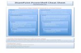 SharePoint PowerShell Cheat Sheetsharepointjack.com/.../2013/05/SharePoint-PowerShell-Cheat-Sheet.pdf · SharePoint+PowerShell+Cheat+Sheet+ ... ULS+commands…+ ... Microsoft Word