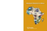 Research Reactors in Africa - International Atomic Energy ... · PDF fileResearch Reactors in Africa ... Egypt ETRR-1 10 Egypt ETRR-2 12 ... research facilities of Africa allows for