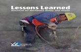 Lessons Learned - Lowell Center for Sustainable · PDF fileLessons Learned Solutions for Workplace Safety and Health David Kriebel, Molly M. Jacobs, Pia Markkanen, Joel Tickner with
