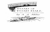 TOAD of TOAD HALL - Rag & Bone Puppet · PDF filecharacters nurse. marigold. themole. thewater-rat. mr.badger. toad. alfred. chief weasel. chief stoat. chief ferret. first field mouse.