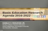 Basic Education Research Agenda 2016-2022danrogayan.weebly.com/.../7/4/82740308/basic_education_research_ag… · Basic Education Research Agenda 2016-2022 ... Basic Education Research