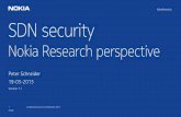 SDN security - Viktoria Swedish ICT · PDF fileSDN security Nokia Research perspective ... SGSN LTE RAN Serv.-GW PDN-GW eNB MME ... - SDN security lab,