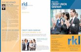 CREDIT UNION SEMINAR - Reinsel Kuntz Lesher · PDF fileCornerstone’s series of benchmarking and best practices studies for ... costumer and dancer, trained and ... and music and