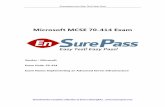 Microsoft MCSE 70-414 Exam · PDF fileEnsurepass.com Easy Test! Easy Pass! Download the complete collection of Exam's Real Q&As   Microsoft MCSE 70-414 Exam Vendor：Microsoft