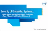 Security of Embedded Systems… - Dagstuhlmaterials.dagstuhl.de/files/16/16032/16032.MatthiasSchunter.Slides.pdf · Protect a given embedded system Security as a process ... Life-cycle