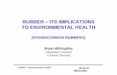 RUBBER – ITS IMPLICATIONS TO ENVIRONMENTAL · PDF fileRubber – Environmental Health Bryan G Willoughby RUBBER – ITS IMPLICATIONS TO ENVIRONMENTAL HEALTH (HYDROCARBON RUBBERS)